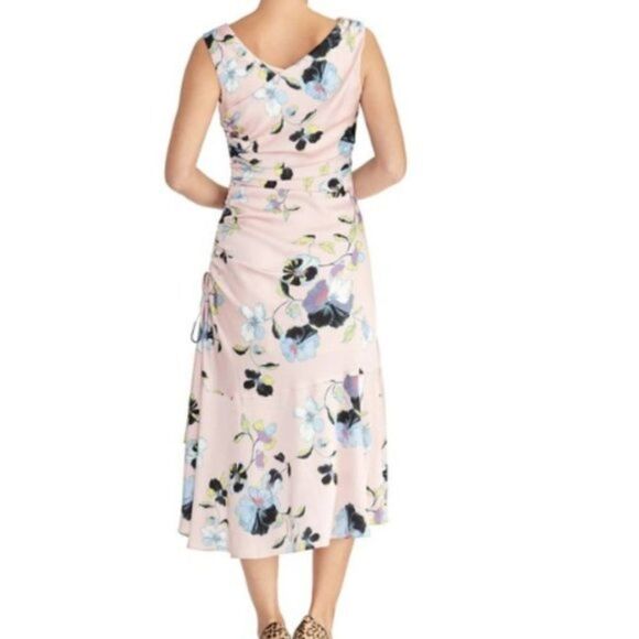RACHEL ROY COLLECTION Orchid Floral pink  Midi Dress size 6 - Picture 2 of 8